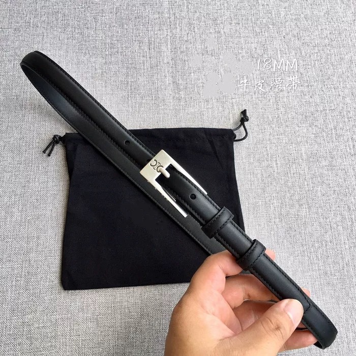 凱旋門方型扣環細皮帶（牛皮）