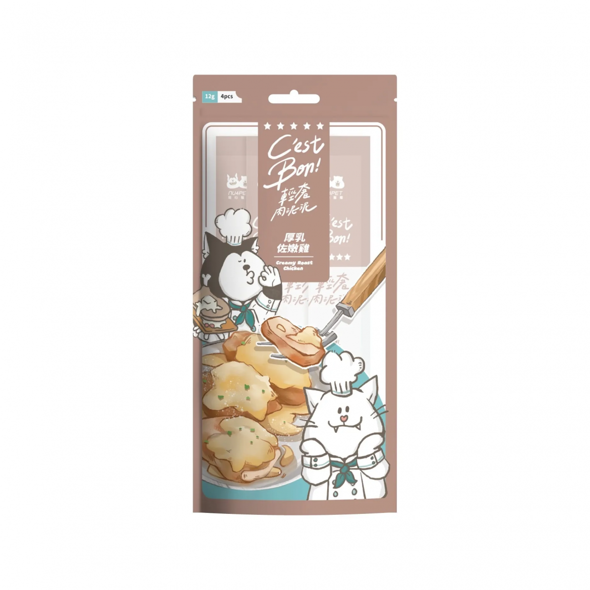 C’EST BON 輕奢肉泥泥-厚乳佐嫩雞 (12gx4條)