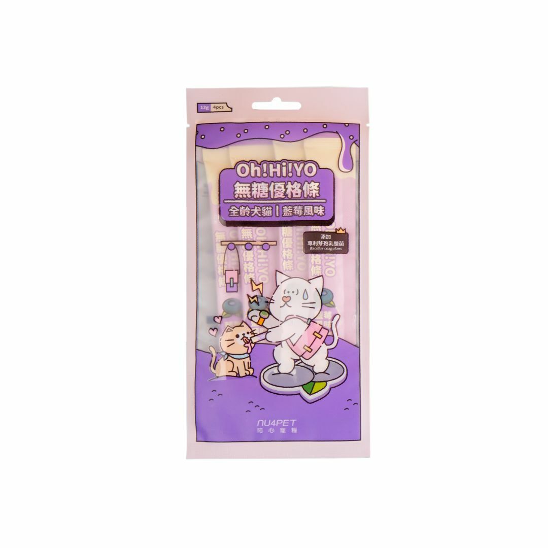 OH!HI!YO無糖優格條-藍莓風味 (12gx4條)