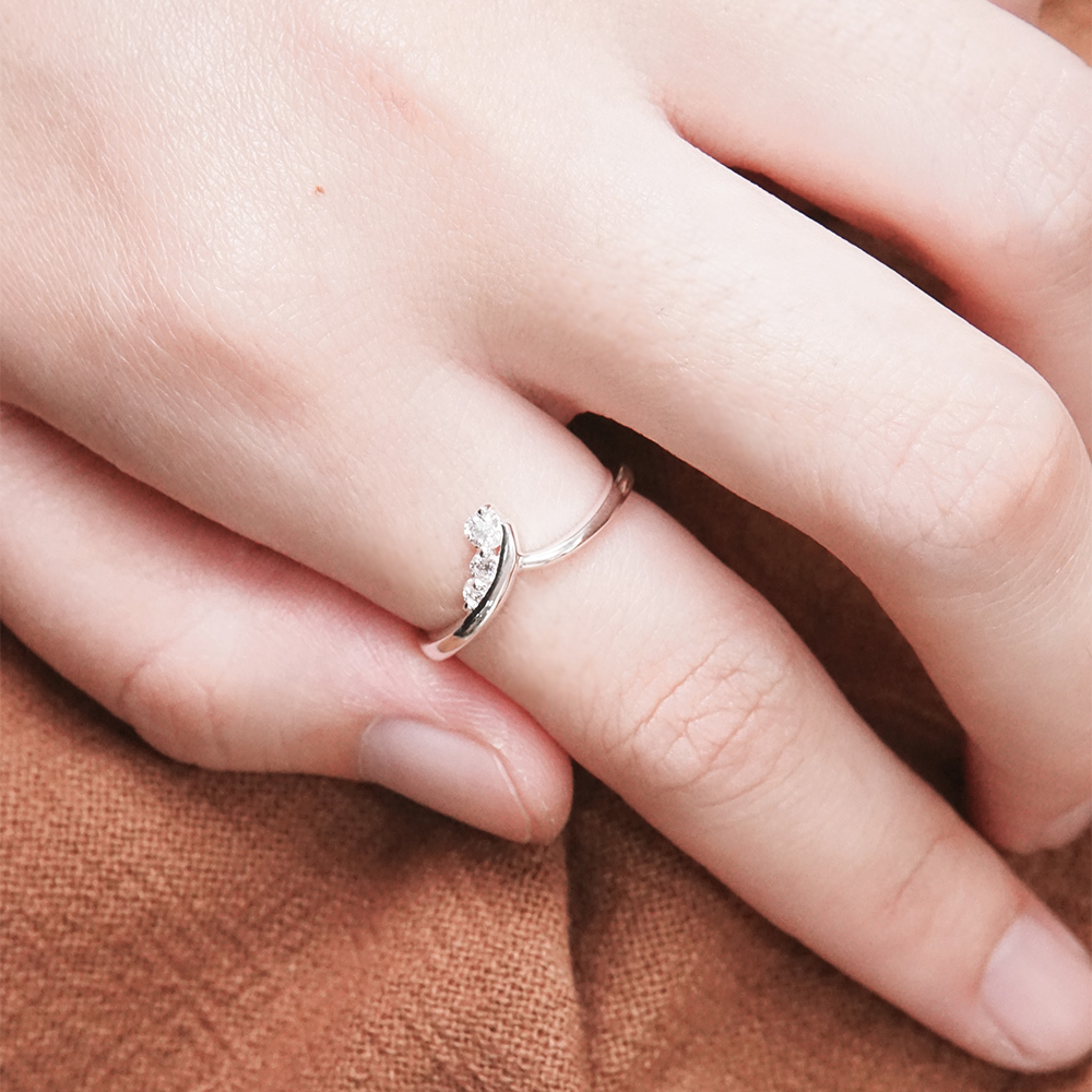 天使之翼 Taffy系列 小鑽戒 925純銀戒指 女生戒指 尾戒