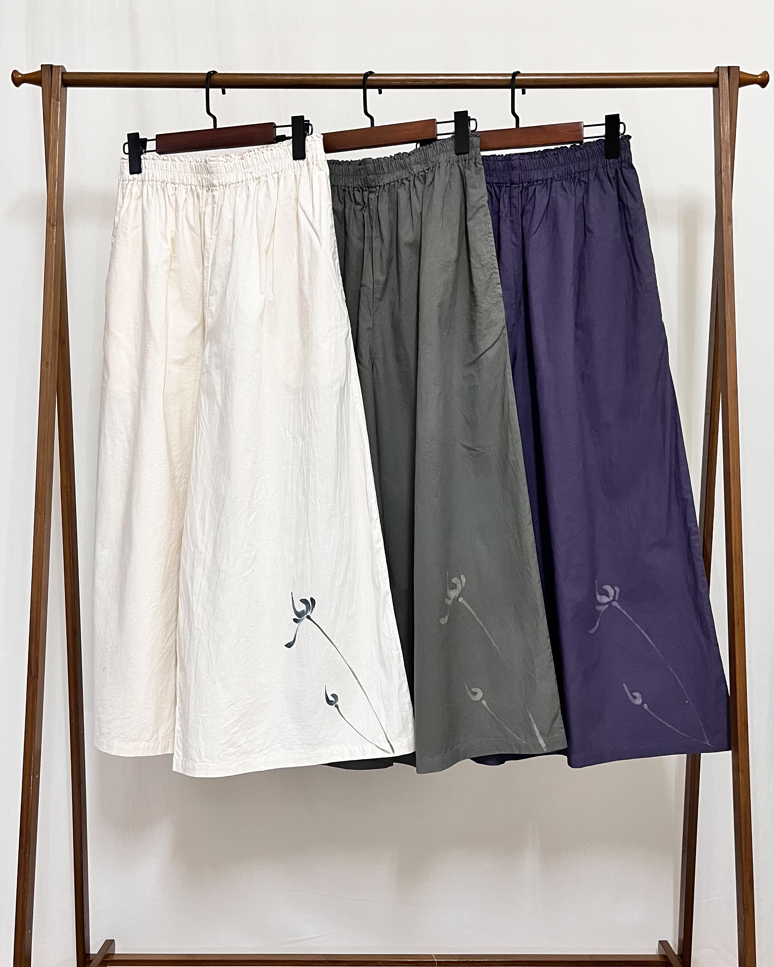 經典荷—有機棉寬褲