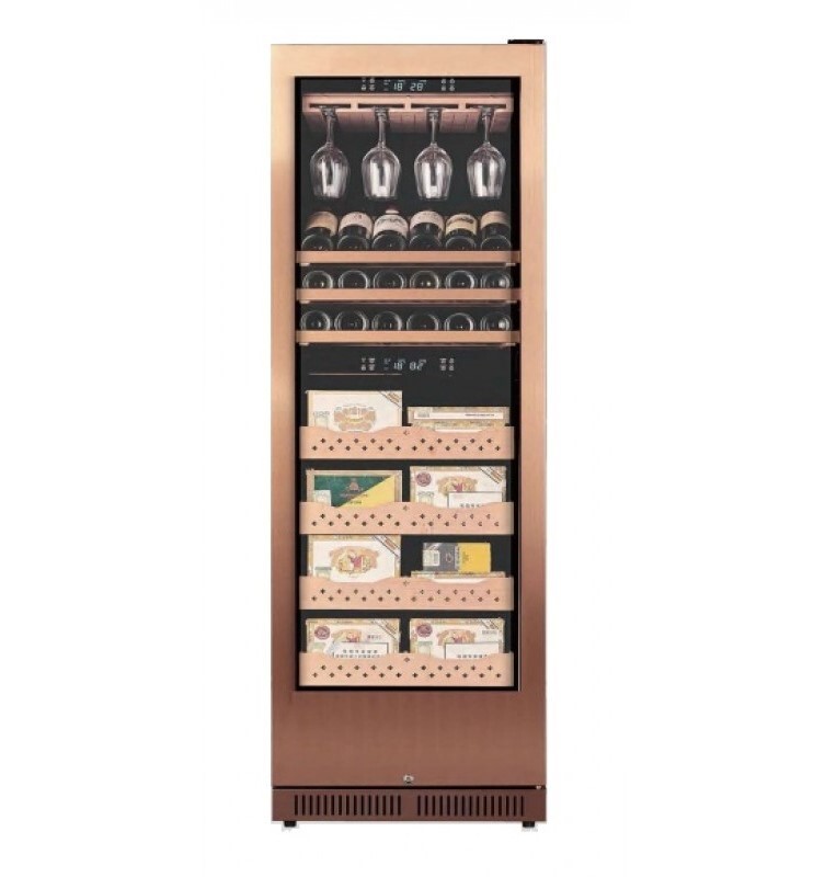 建威 Royaltek    RT168C‧Signature系列‧2合1恆溫恆濕‧紅酒雪茄櫃‧櫸木/雪松木內格‧香港行貨,原廠1年保養‧