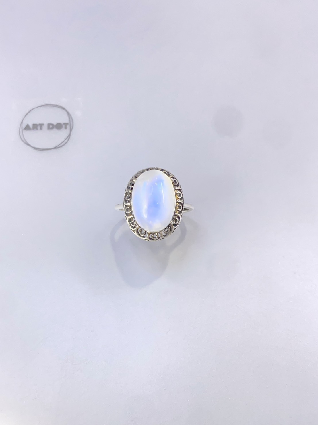 月光石大銀戒丨靜心月光丨六月誕生石