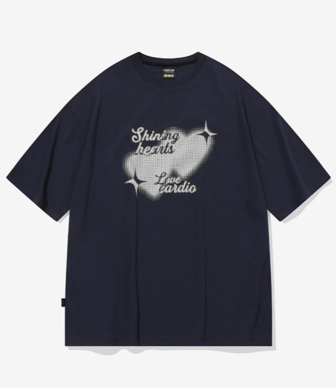CPGN STUDIO /Shining Heart Pattern T-Shirt / Dark Blue  JUL25