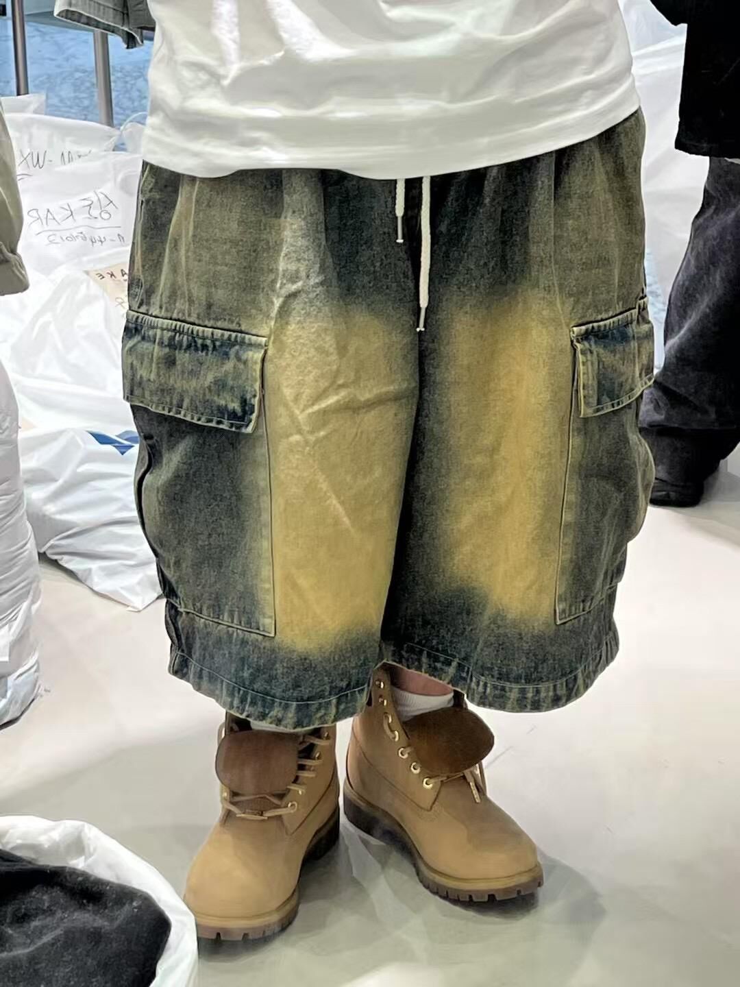 洗水工裝牛仔短褲 P3131