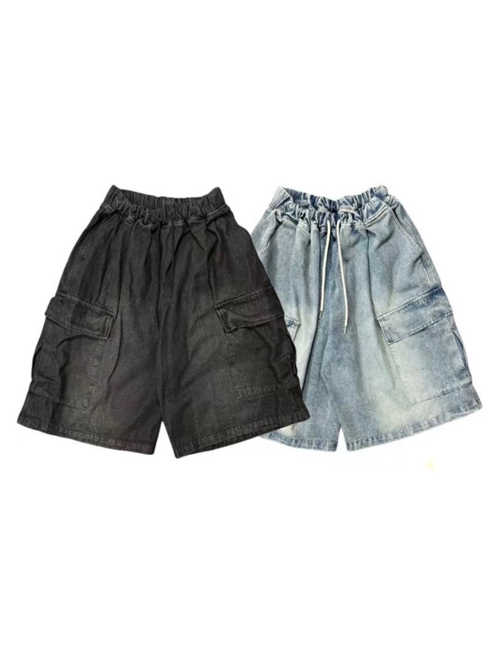洗水工裝牛仔短褲 P3130
