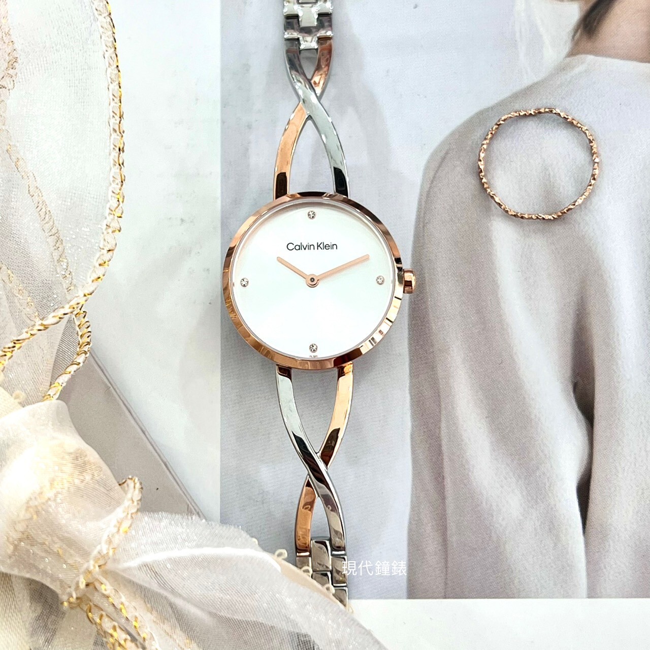 【CALVIN KLEIN】女士手環式腕錶 CK25100060 28mm 現代鐘錶