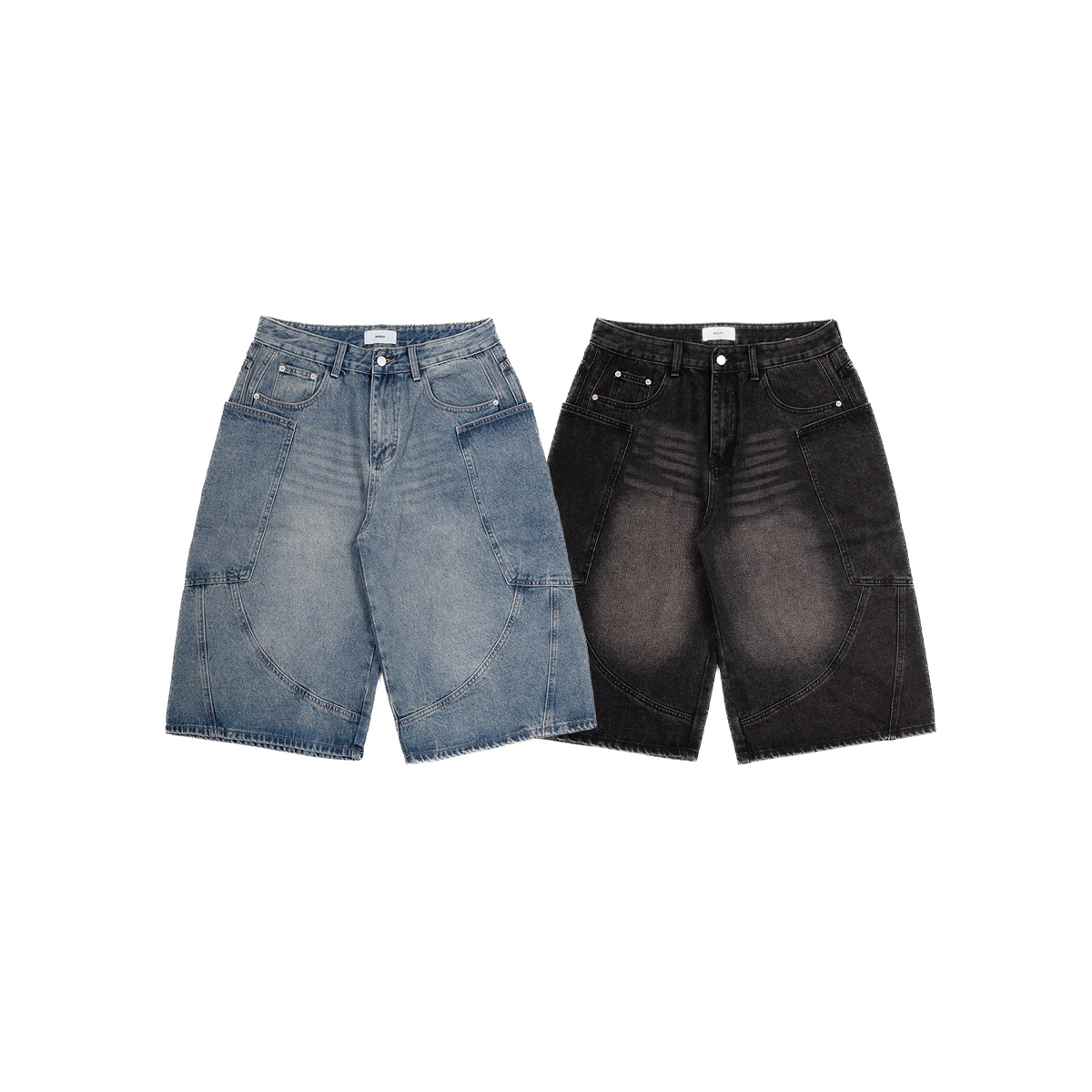 OurPick Wide Leg Denim Jorts 大口袋剪裁牛仔短褲 2色