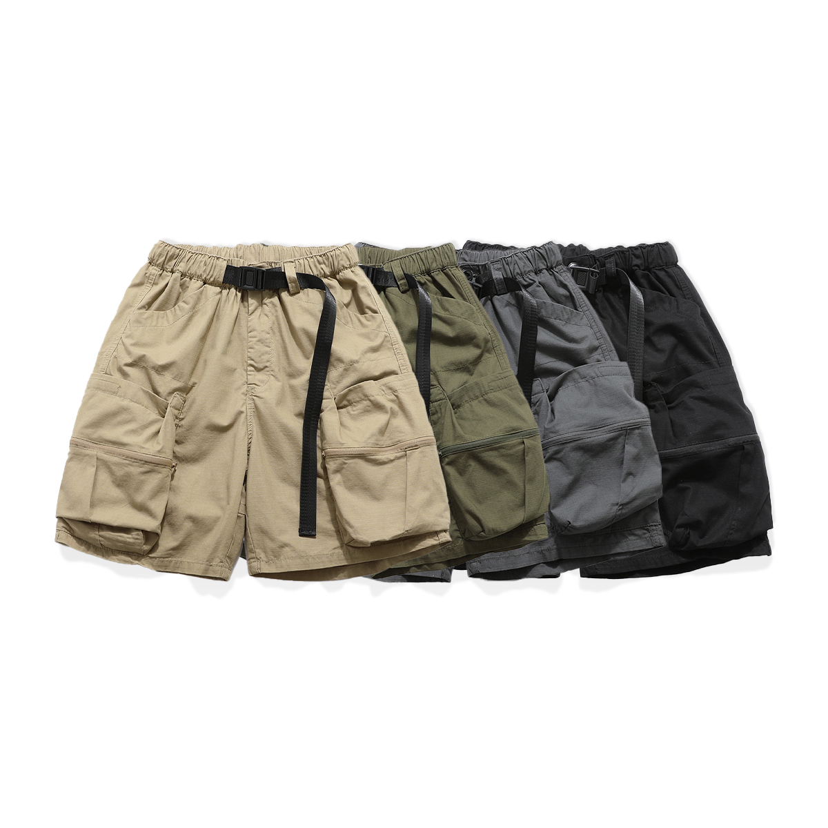 OurPick Function Cargo Shorts 寬版口袋機能工裝短褲 4色