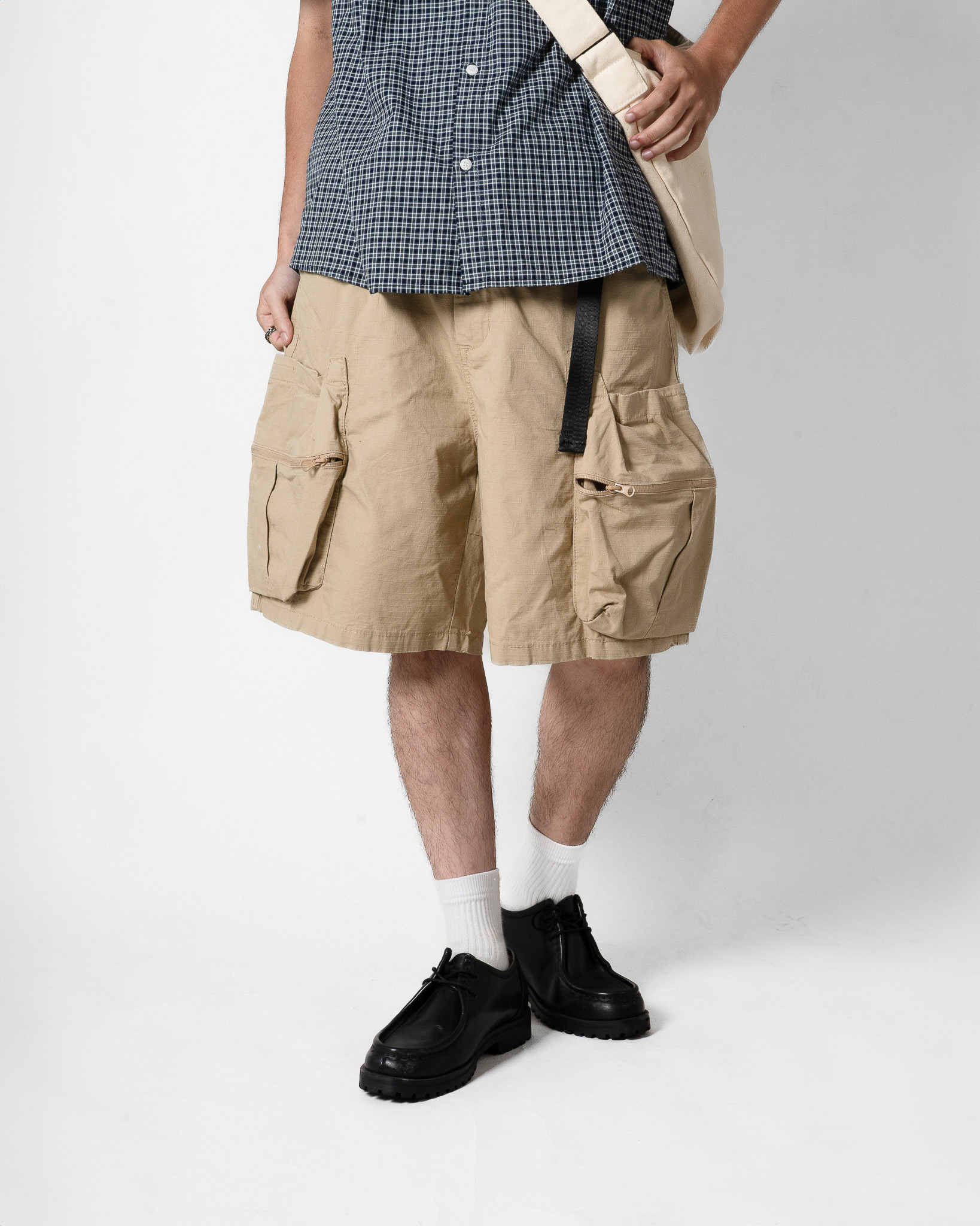 OurPick Function Cargo Shorts 寬版口袋機能工裝短褲 4色