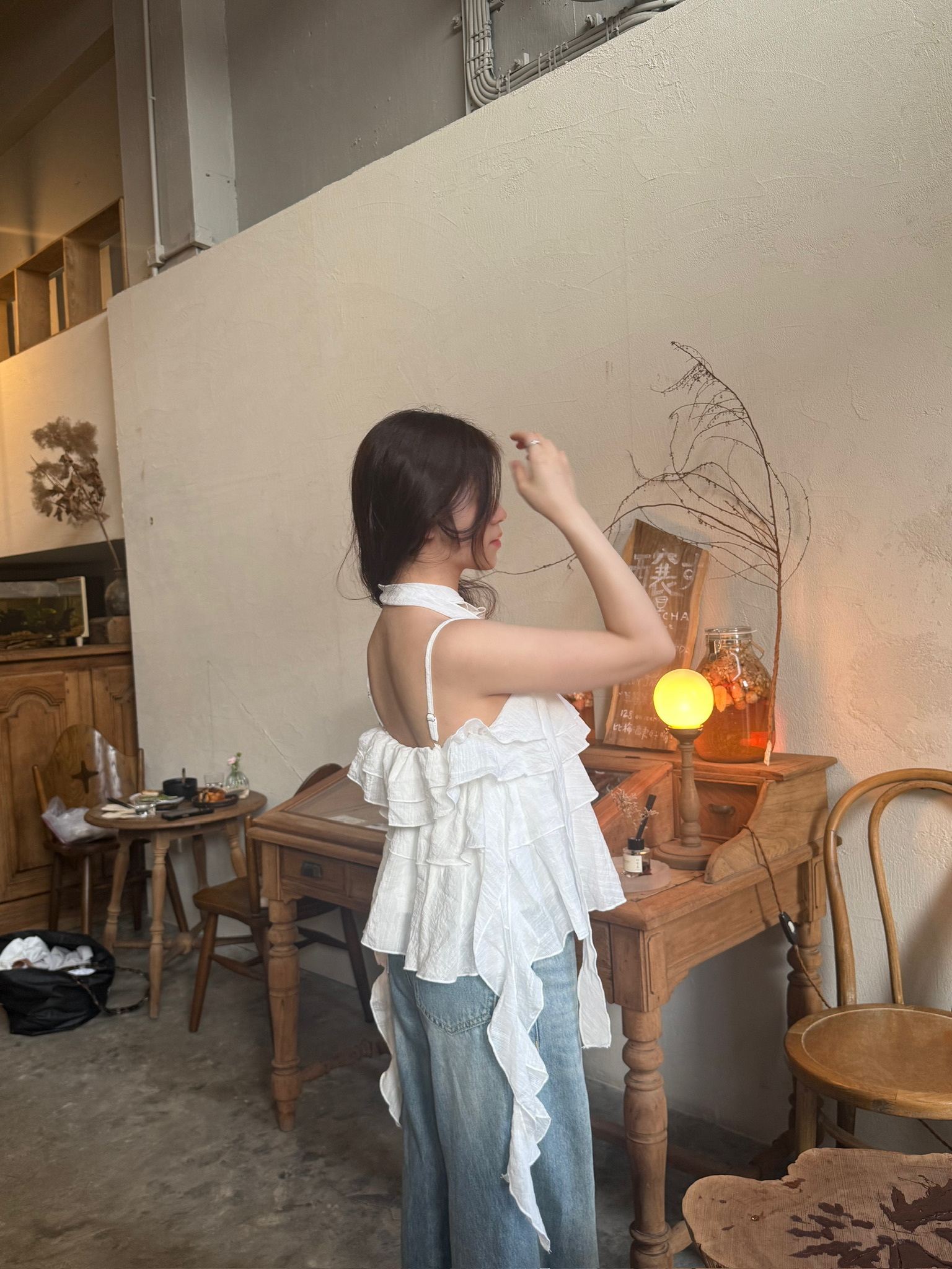 飄逸感！不規則氣質Layer Top 〈三色入〉