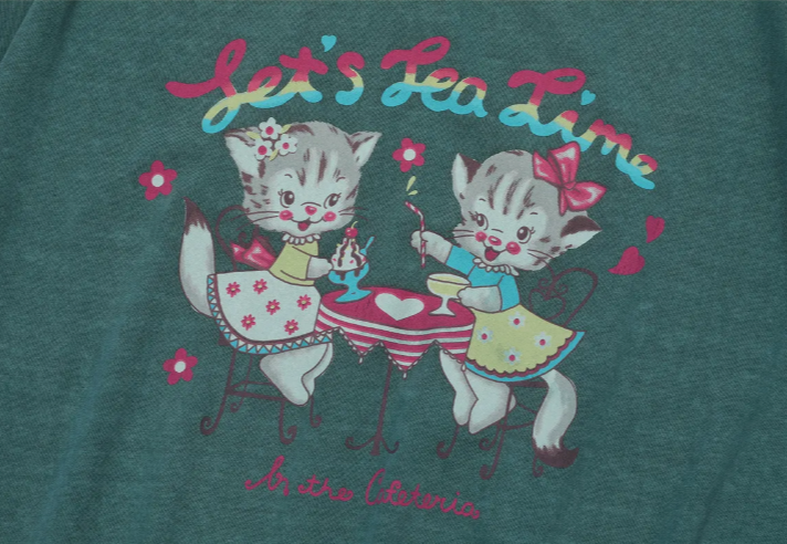 CPGN STUDIO / Catscats Pigment short  T-shirt / Basil Green   JUL25