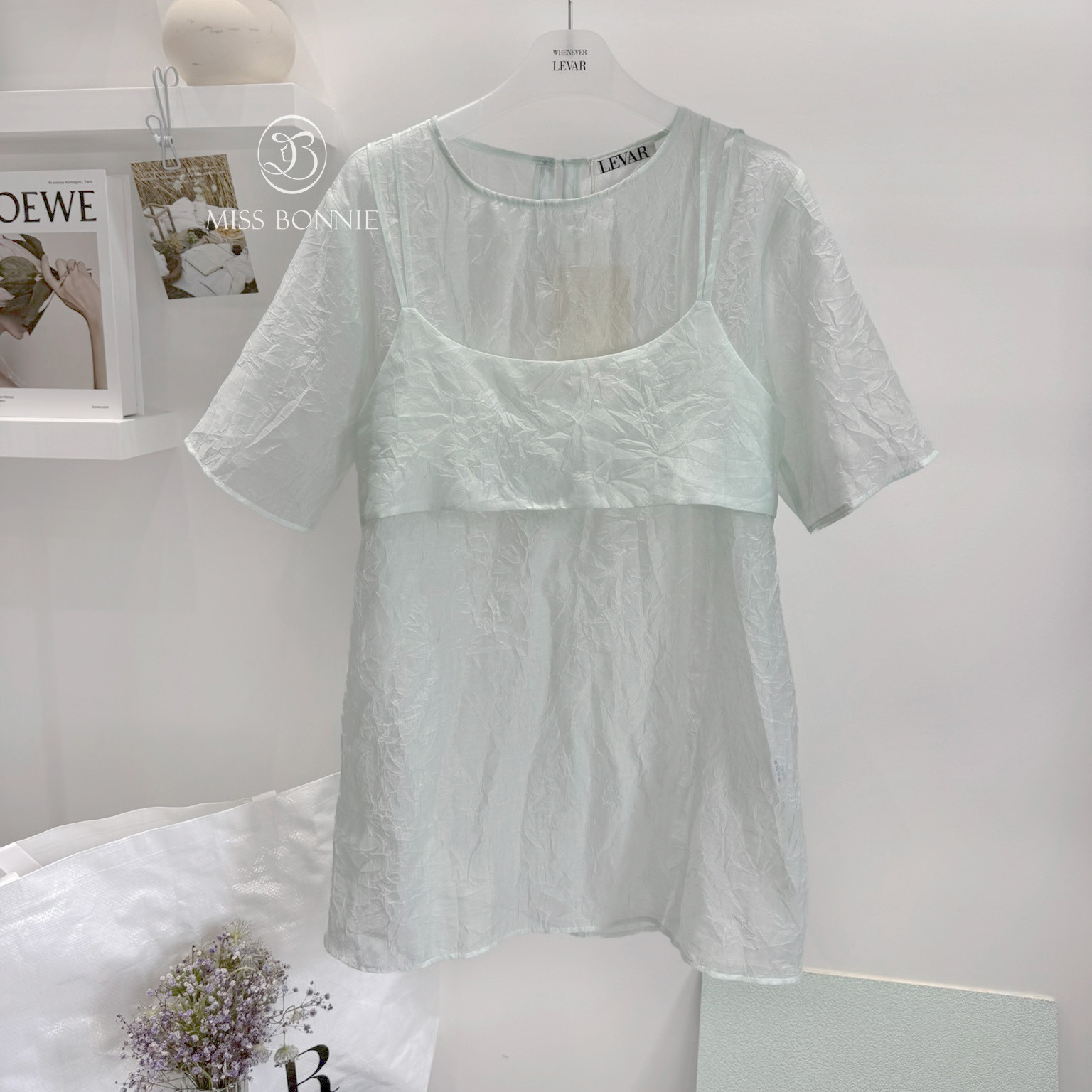 LEVAR透視兩件式上衣