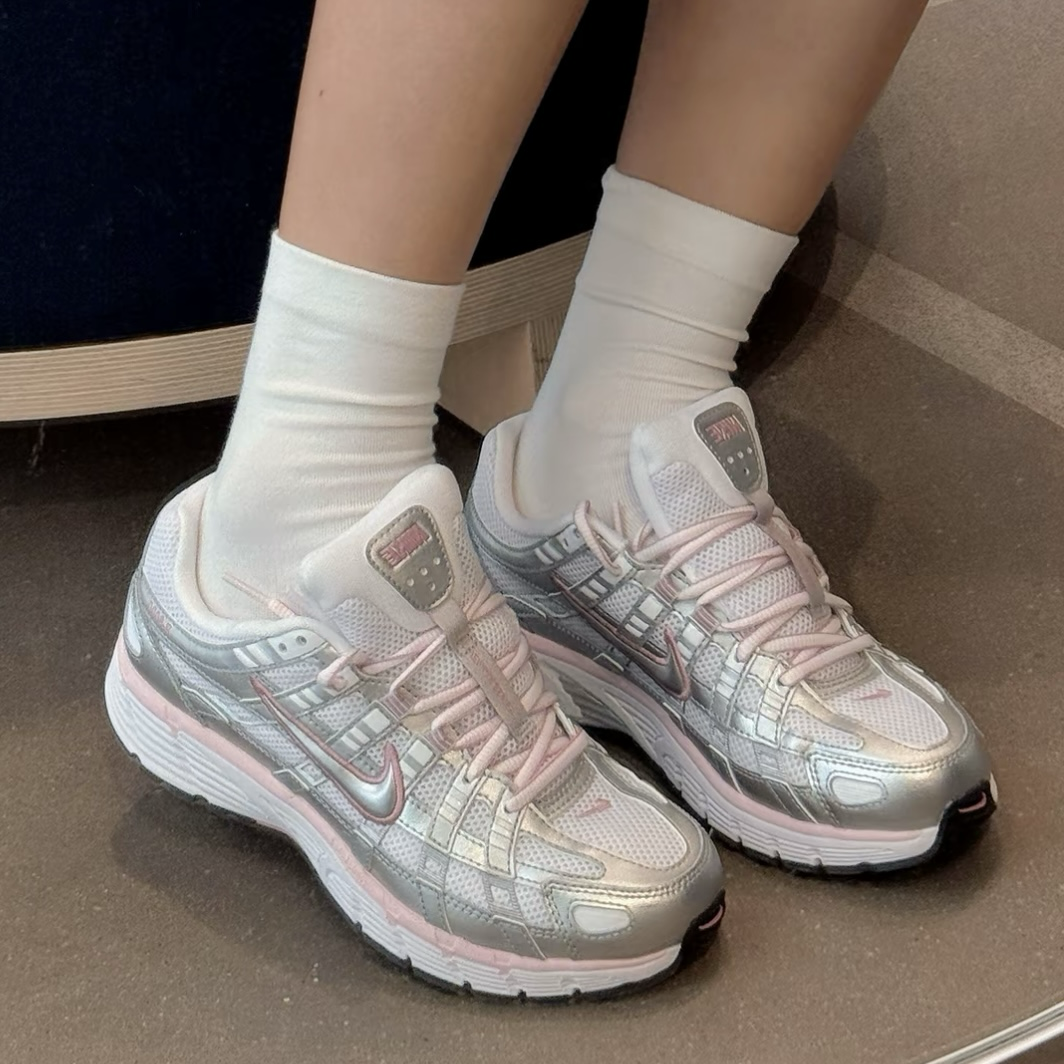Nike P-6000 Elemental Pink 白銀粉 金屬灰銀 復古 運動休閒鞋 老爹鞋