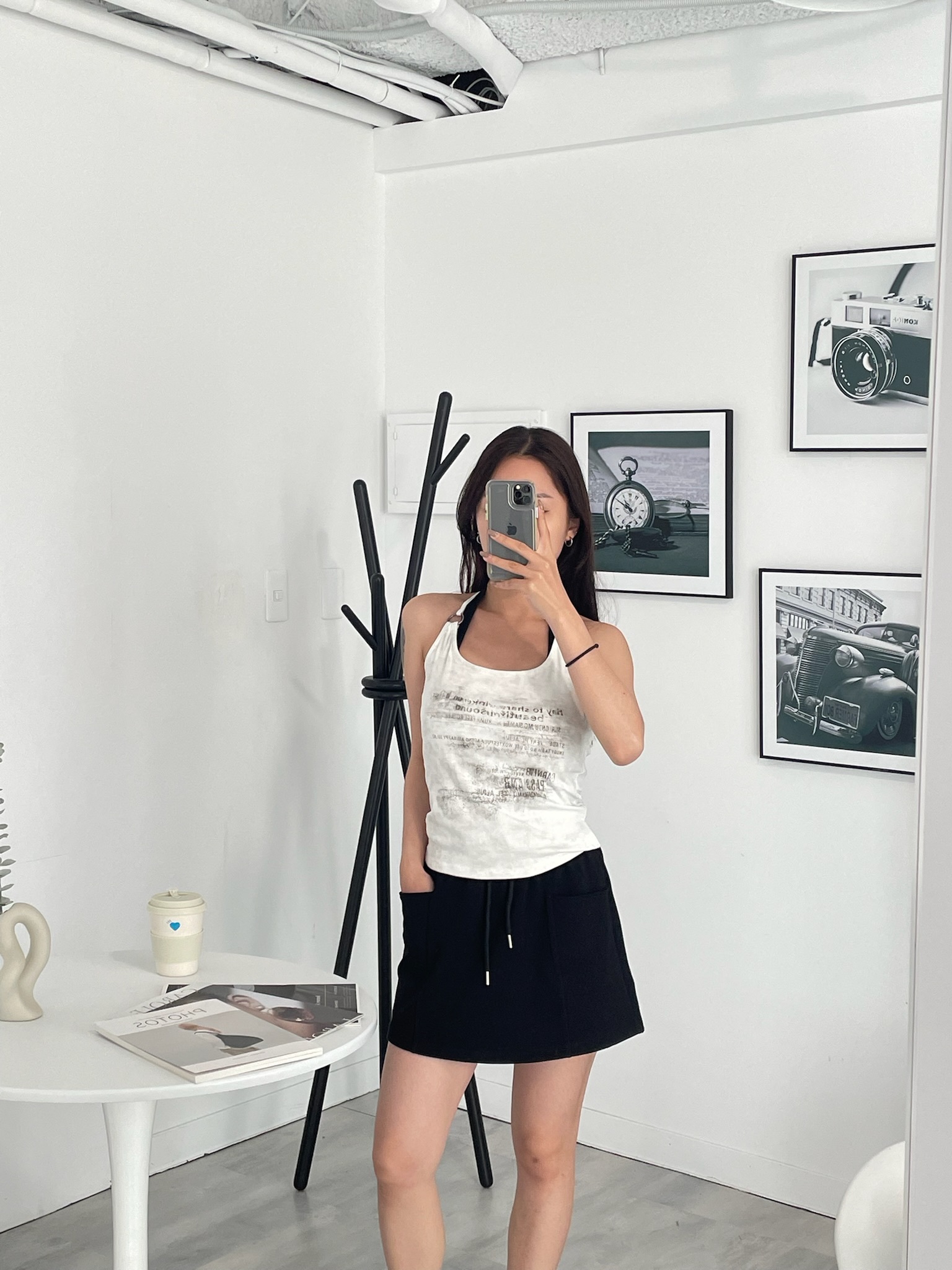 千禧風穿搭!鐵環假兩件背心