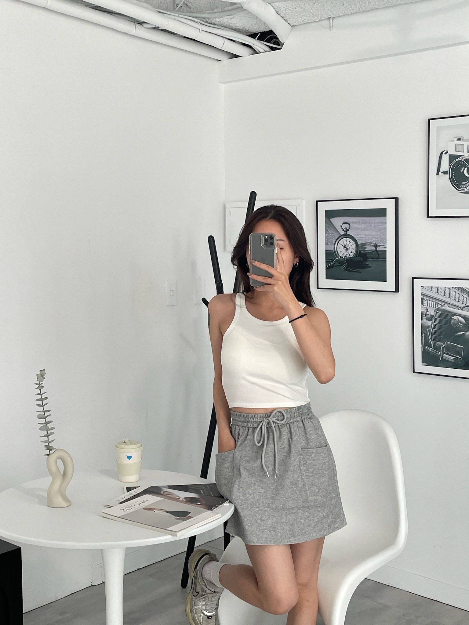 太空棉口袋短裙