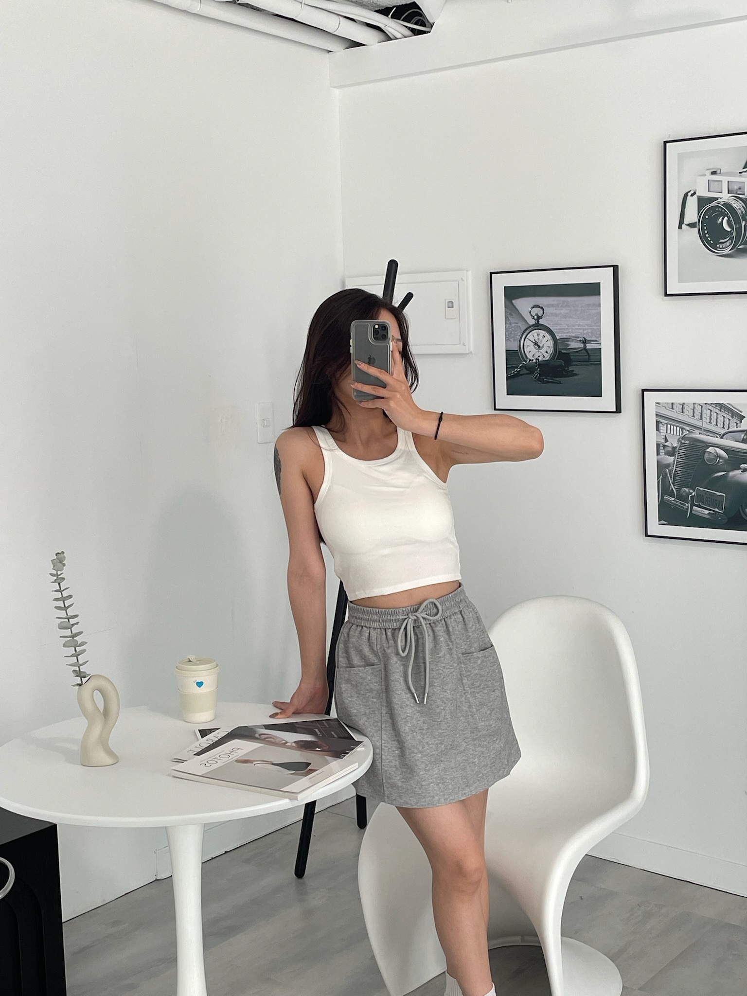 太空棉口袋短裙