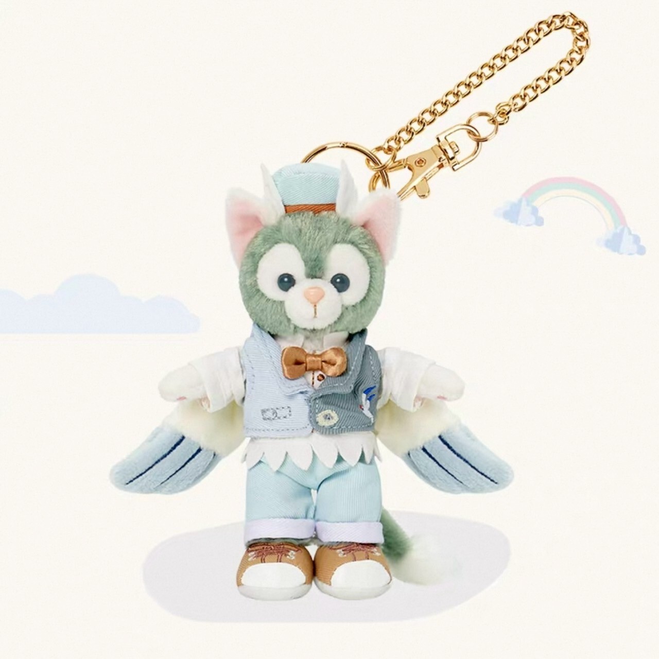 2025 夏日派對 達菲 Duffy 與好友們 傑拉托尼 畫家貓 Gelatoni 鑰匙圈 吊飾 -上海迪士尼樂園