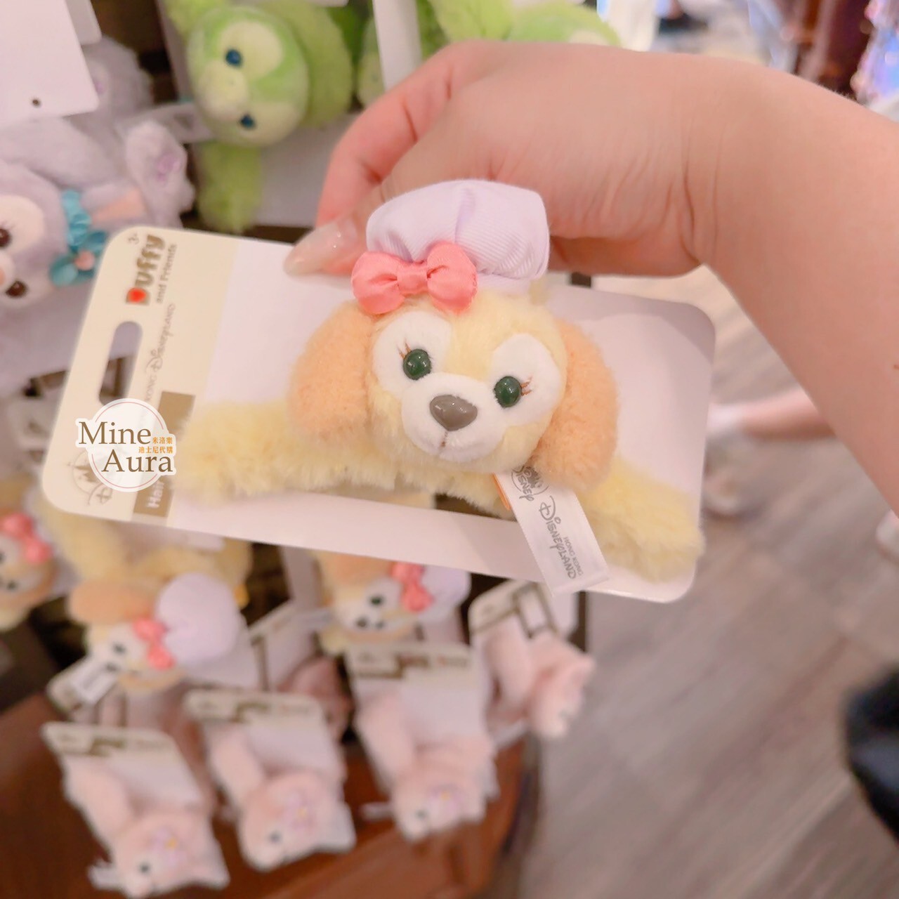 可琦安 餅乾 CookieAnn 大頭造型 絨毛 髮夾 髮抓 鯊魚夾 -香港迪士尼樂園