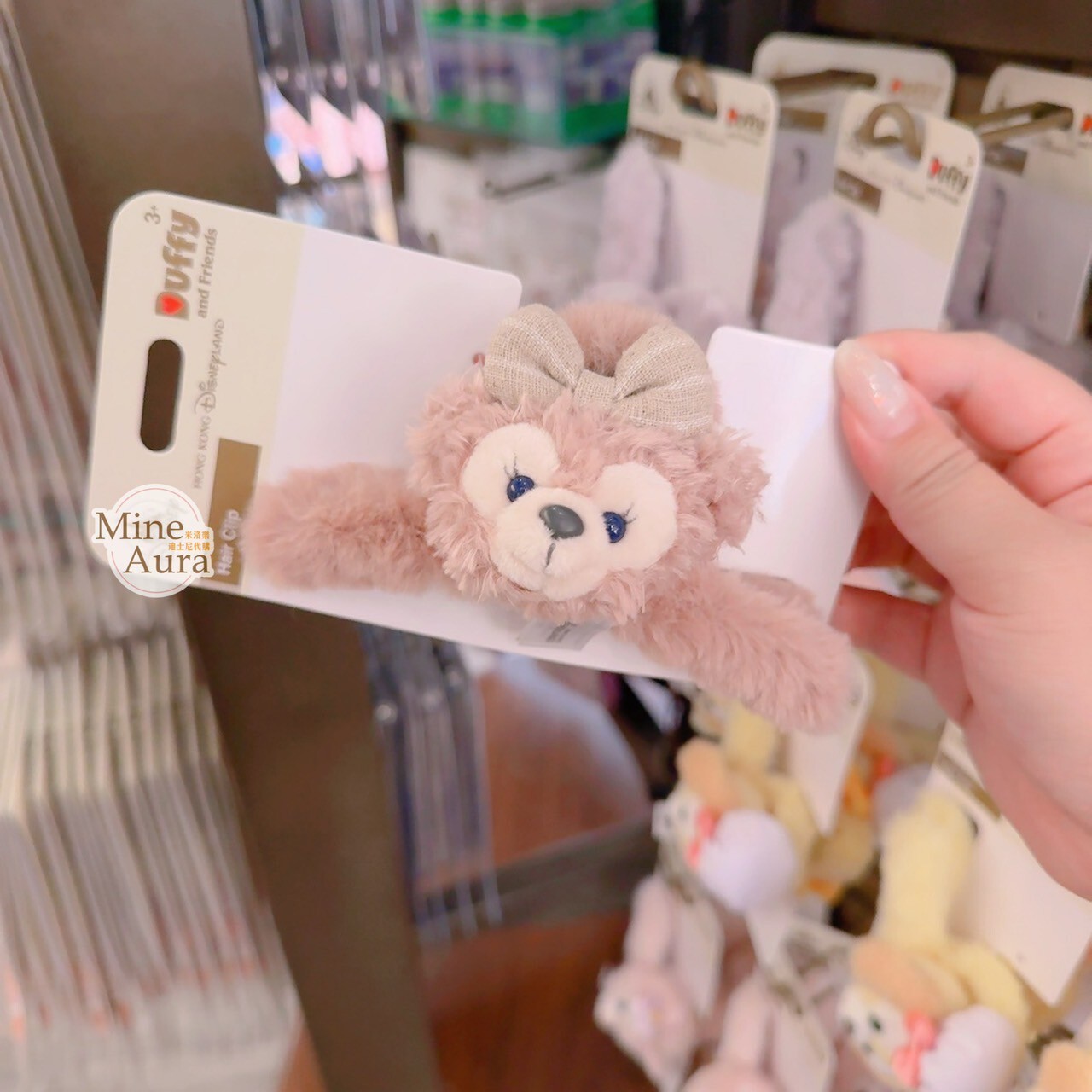 雪莉玫 ShellieMay 大頭造型 絨毛 髮夾 髮抓 鯊魚夾 -香港迪士尼樂園