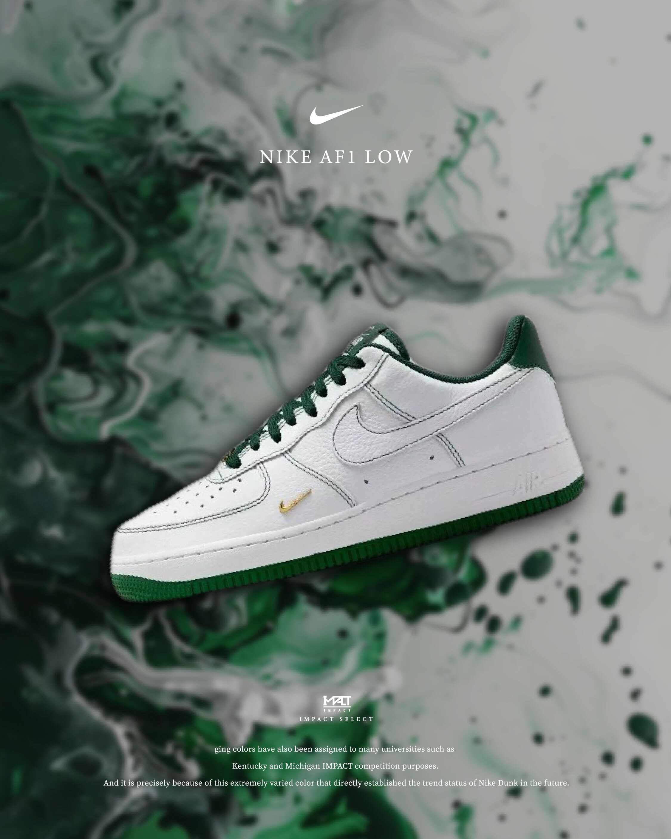 Nike Air Force 1 Low “Mini Jewel White Gorge Green” 綠寶石 翡翠 金勾 女款 IB6543-102