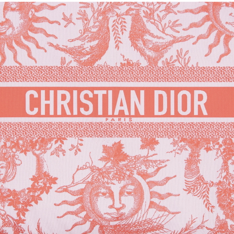 Dior Technical Fabric with Plan de Paris Motif Travel Zipped Pouch Coral