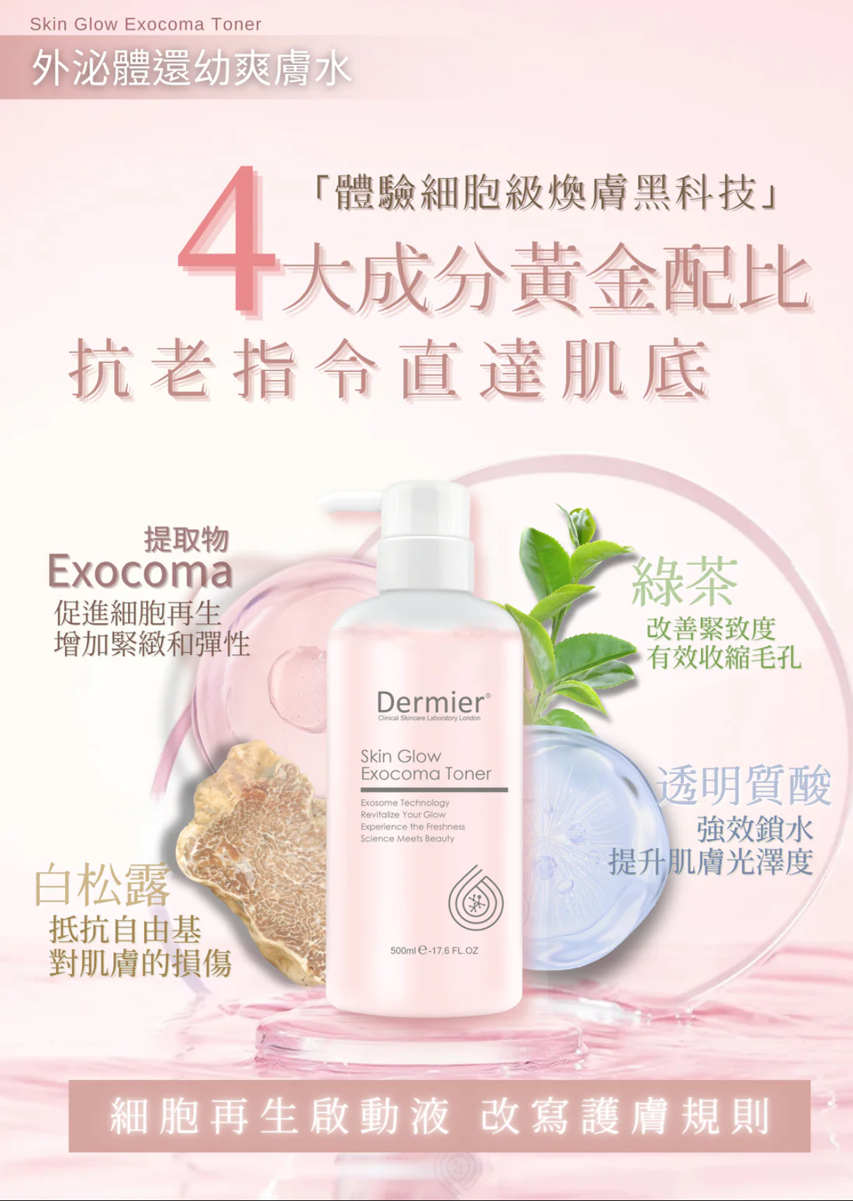 Dermier外泌體還幼爽膚水500ml