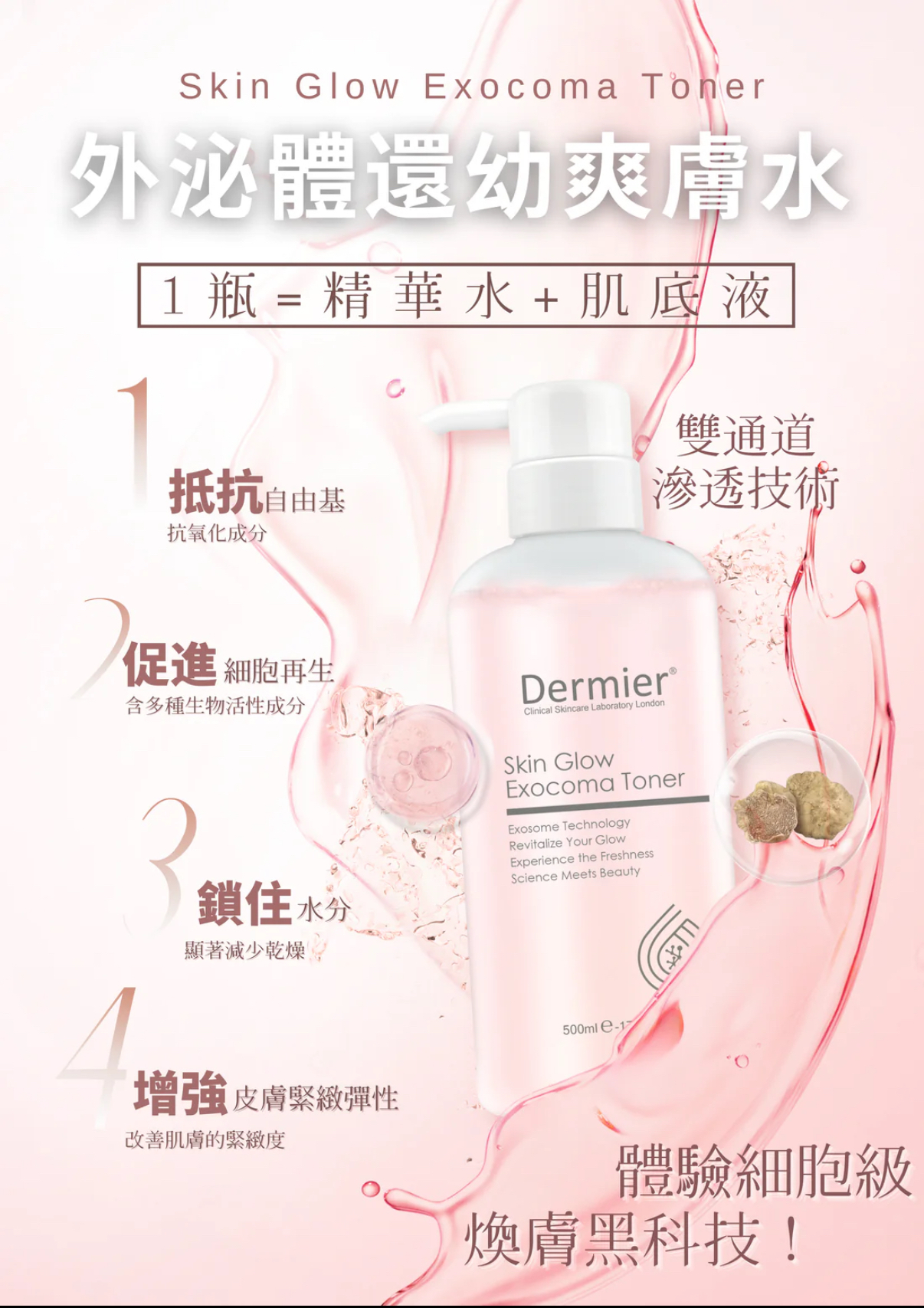 Dermier外泌體還幼爽膚水500ml