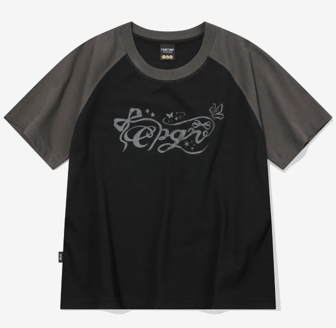 CPGN STUDIO / Ribbon Tail Cropped Reglan Short T-shirt / black   JUL25