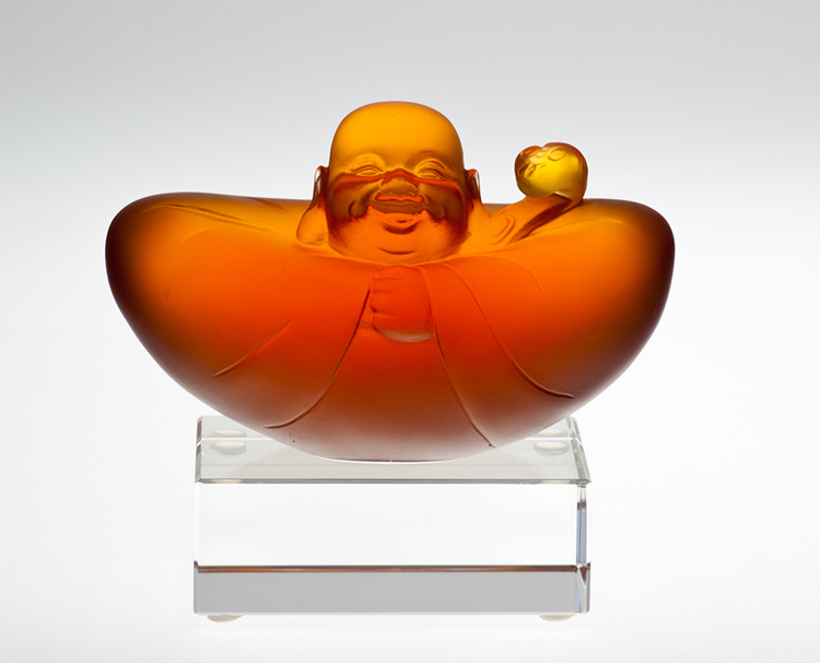 鹿港窯 居家開運琉璃-一定發財 擺飾