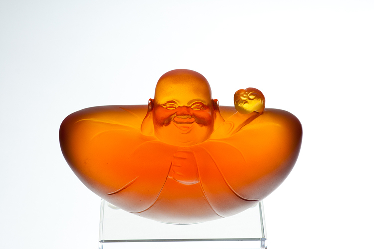 鹿港窯 居家開運琉璃-一定發財 擺飾