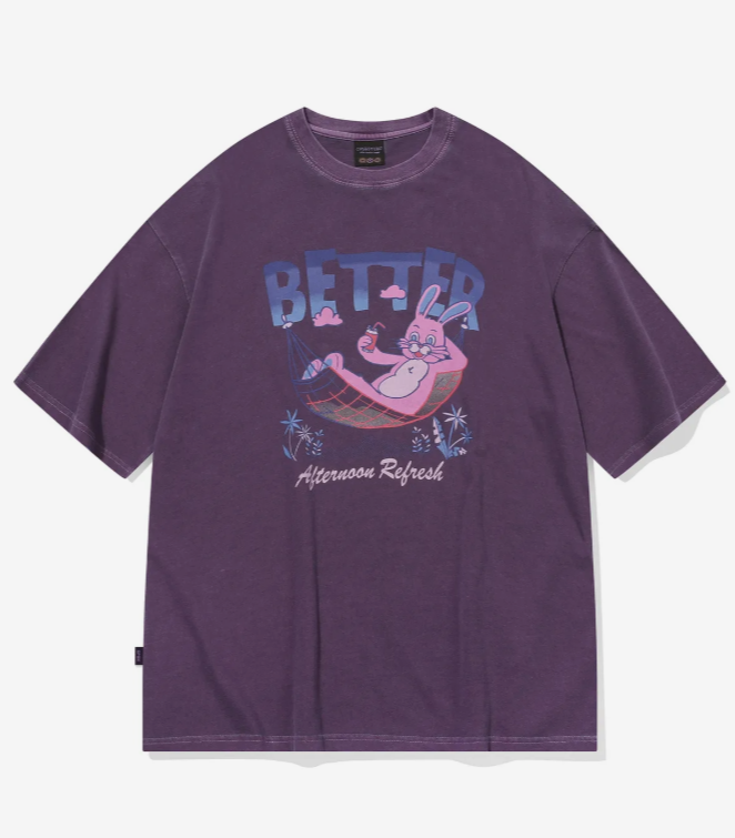 CPGN STUDIO / Better Hoppi Pigment short T-shirt / Gray purple   JUL25