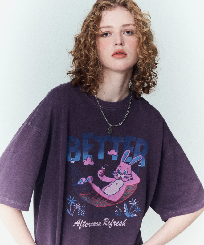 CPGN STUDIO / Better Hoppi Pigment short T-shirt / Gray purple   JUL25