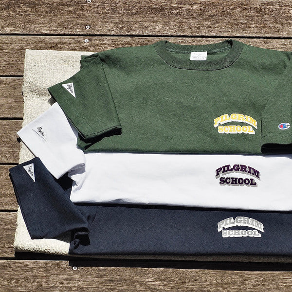 日本 Pilgrim Surf+Supply × Champion “Pilgrim School” 短袖