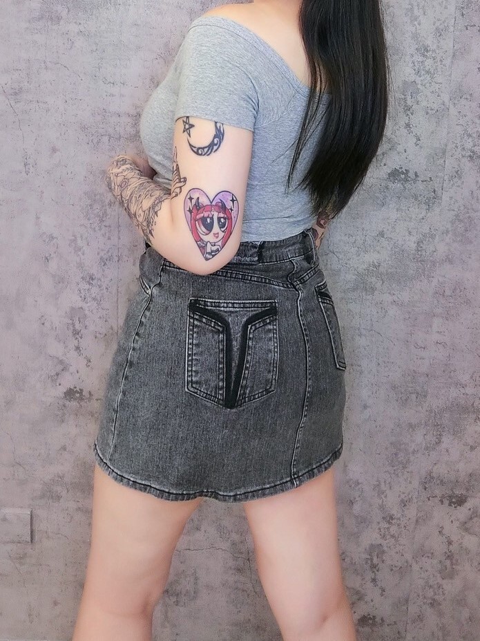 口袋造型顯瘦A字窄裙