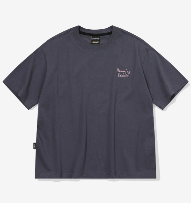 CPGN STUDIO / Kettle embroidery CROP short T-shirt / blue   JUL25