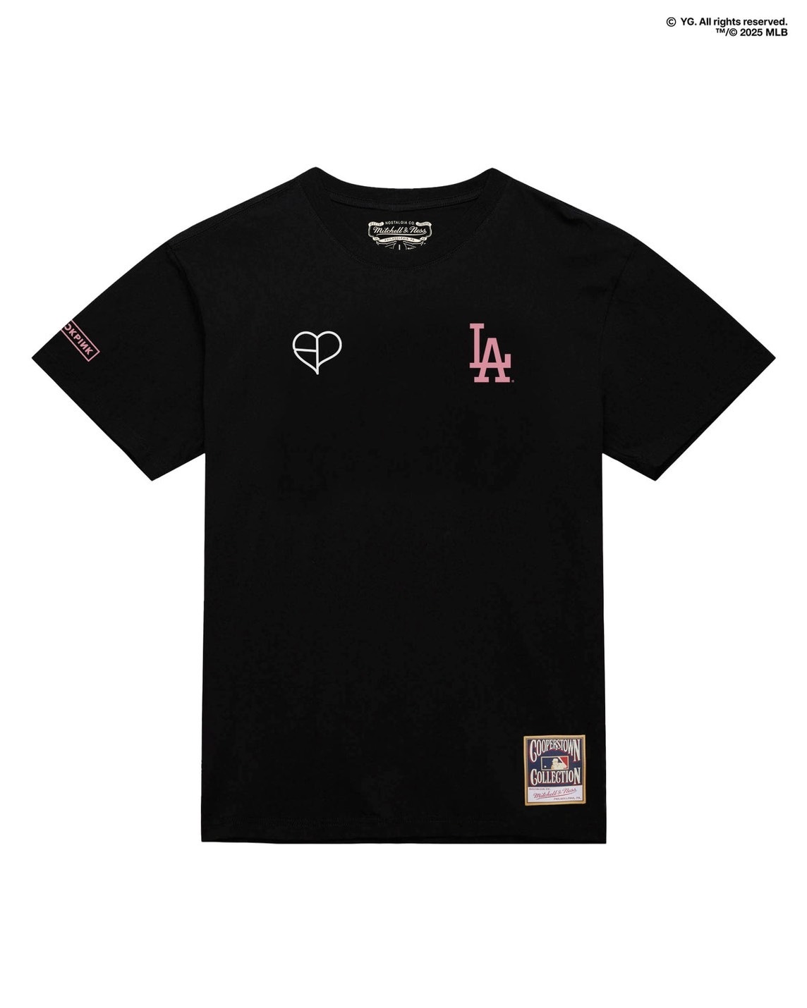 M&N X BLACKPINK DODGERS TEE - BLACK 黑色短T