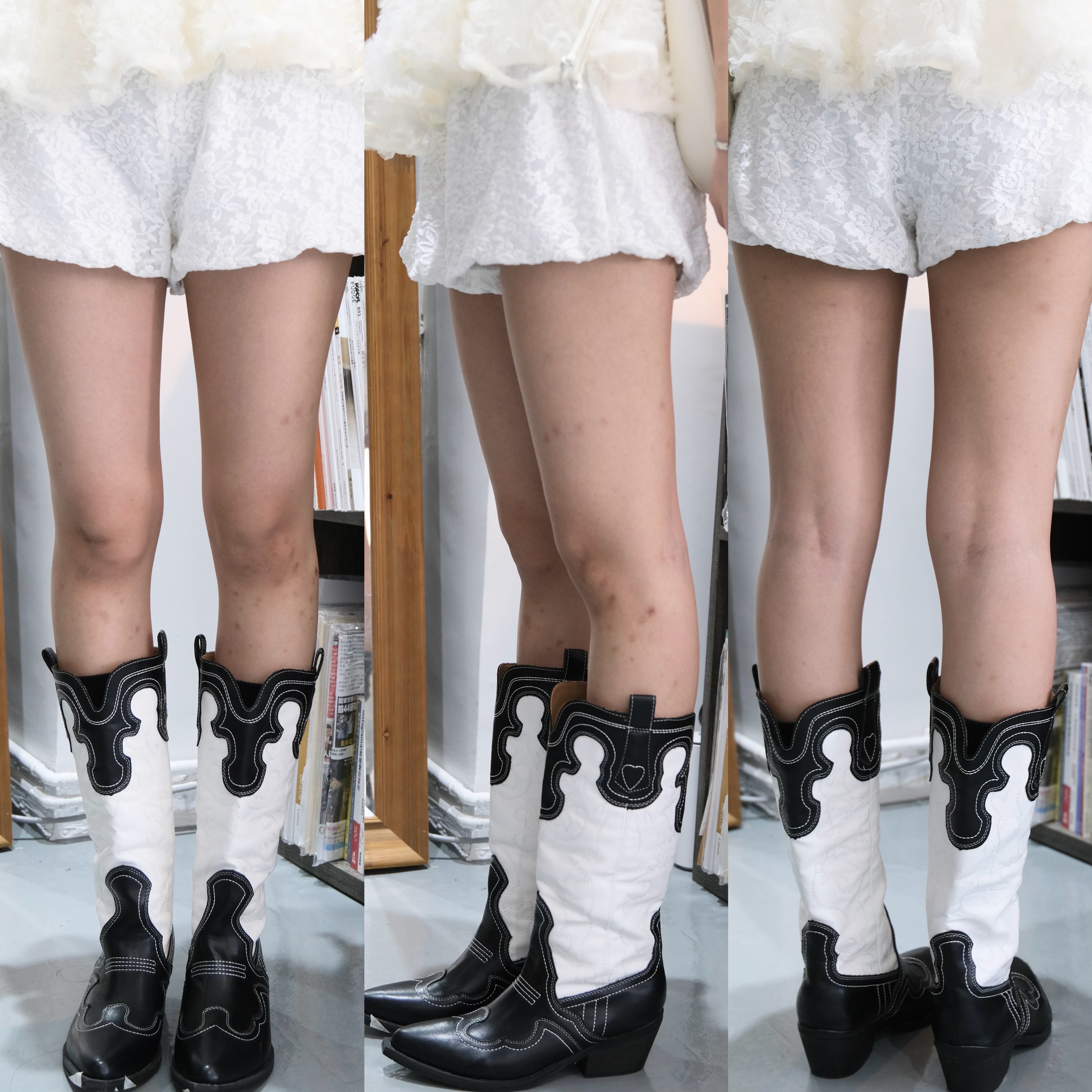 自留！LACE泡泡仙氣短褲/打底褲子