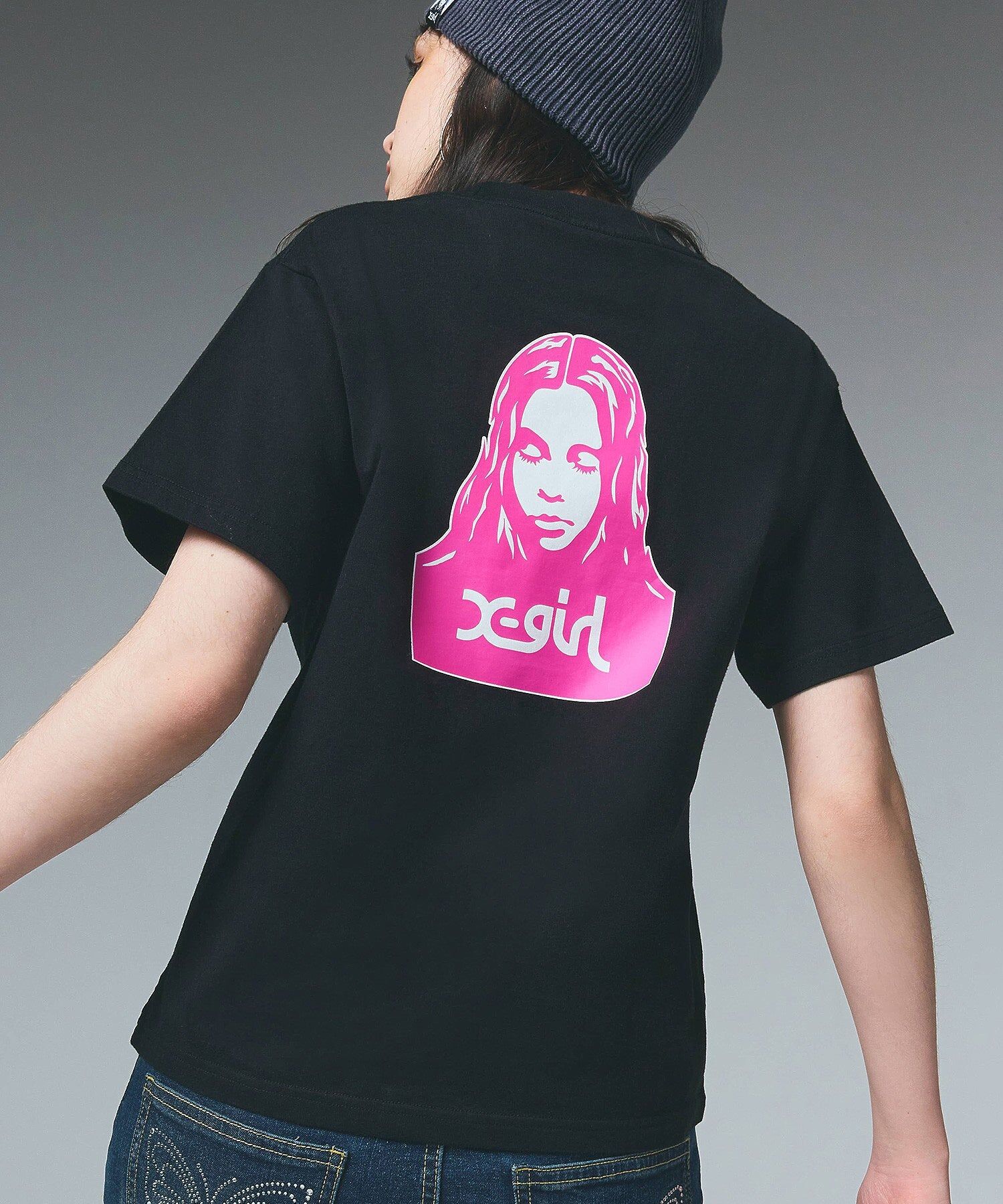 X-girl FACE S/S TEE