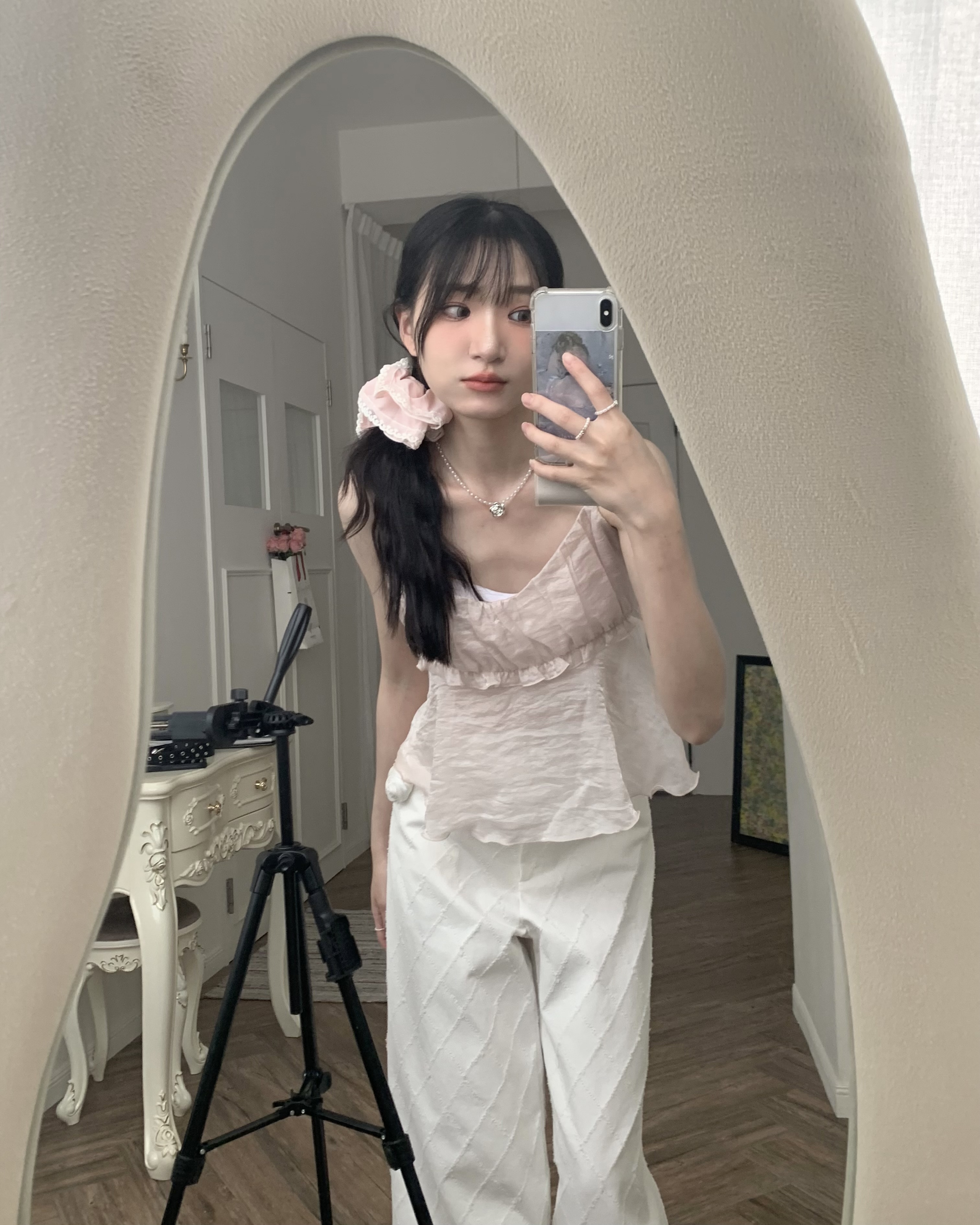 現貨-科莫多島河畔光澤粉罩衫