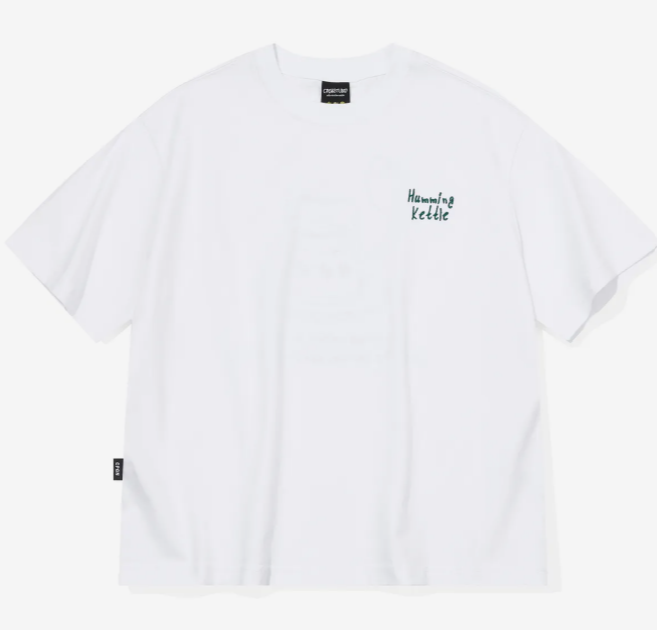 CPGN STUDIO / Humming Kettle embroidery CROP T-shirt /white   JUL25