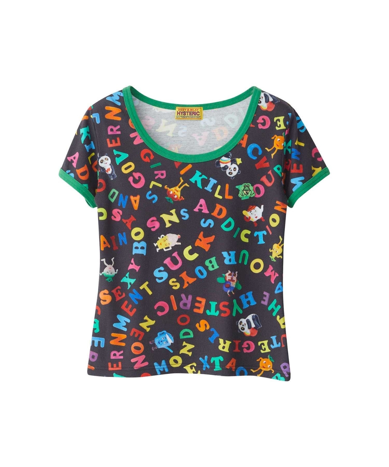 HYSTERIC GLAMOUR   - SNS ADDICTION pattern Chibi T-shirt