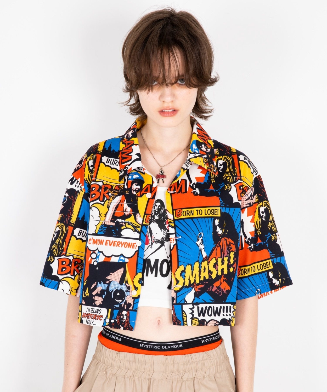 HYSTERIC GLAMOUR   -  FEELING HYSTERIC pattern shirt