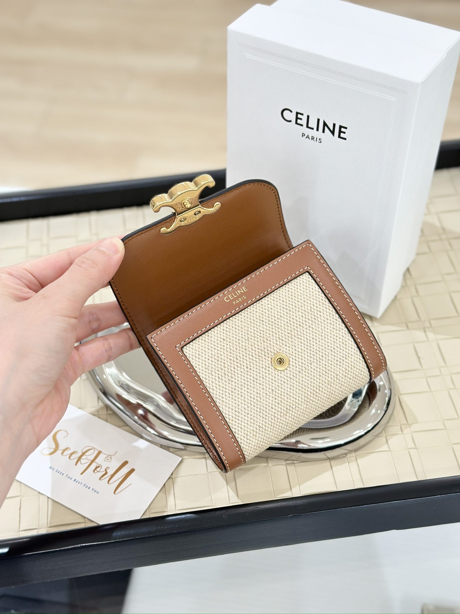 CELINE Triomphe Small Flap Wallet
