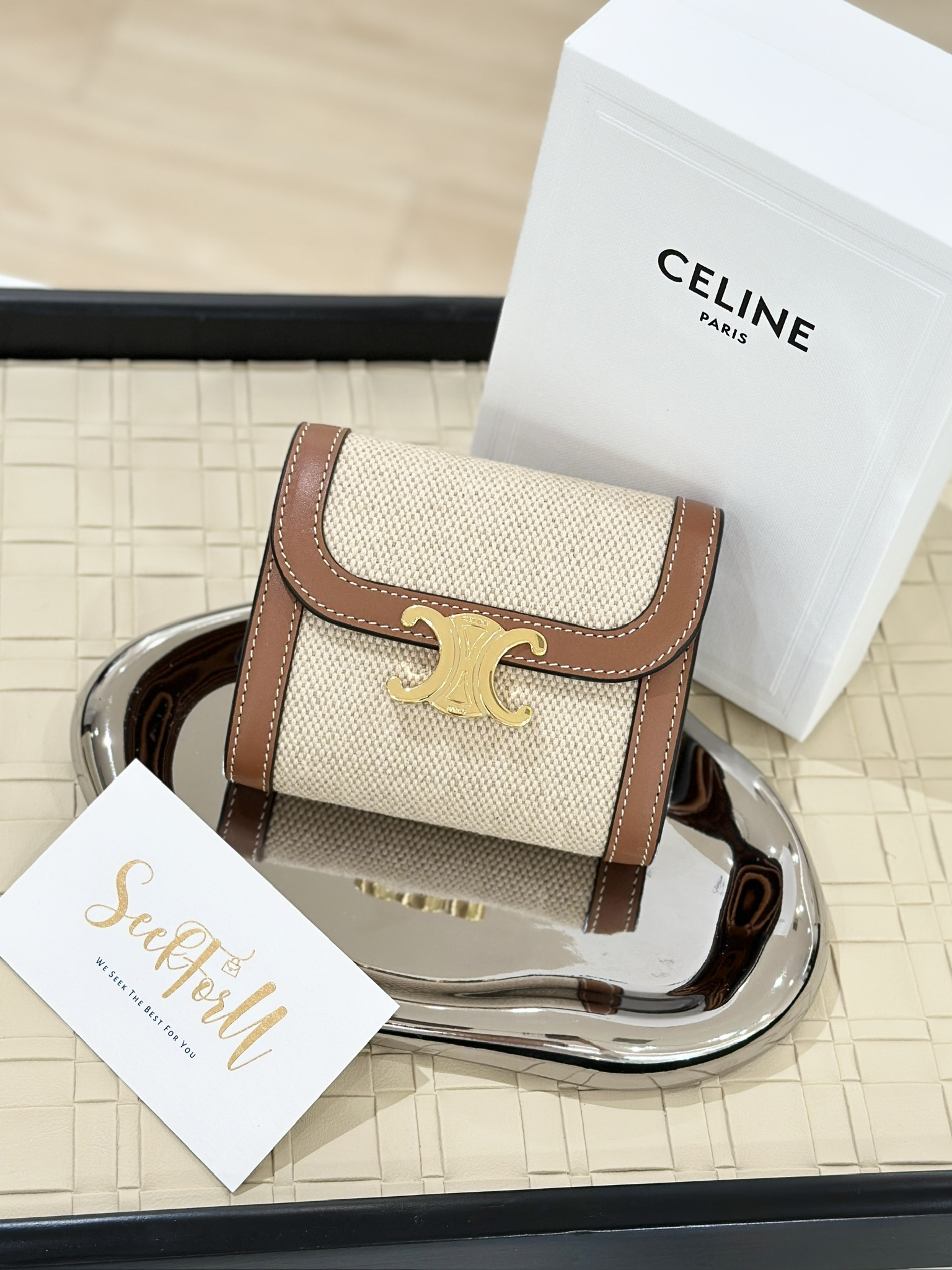 CELINE Triomphe Small Flap Wallet