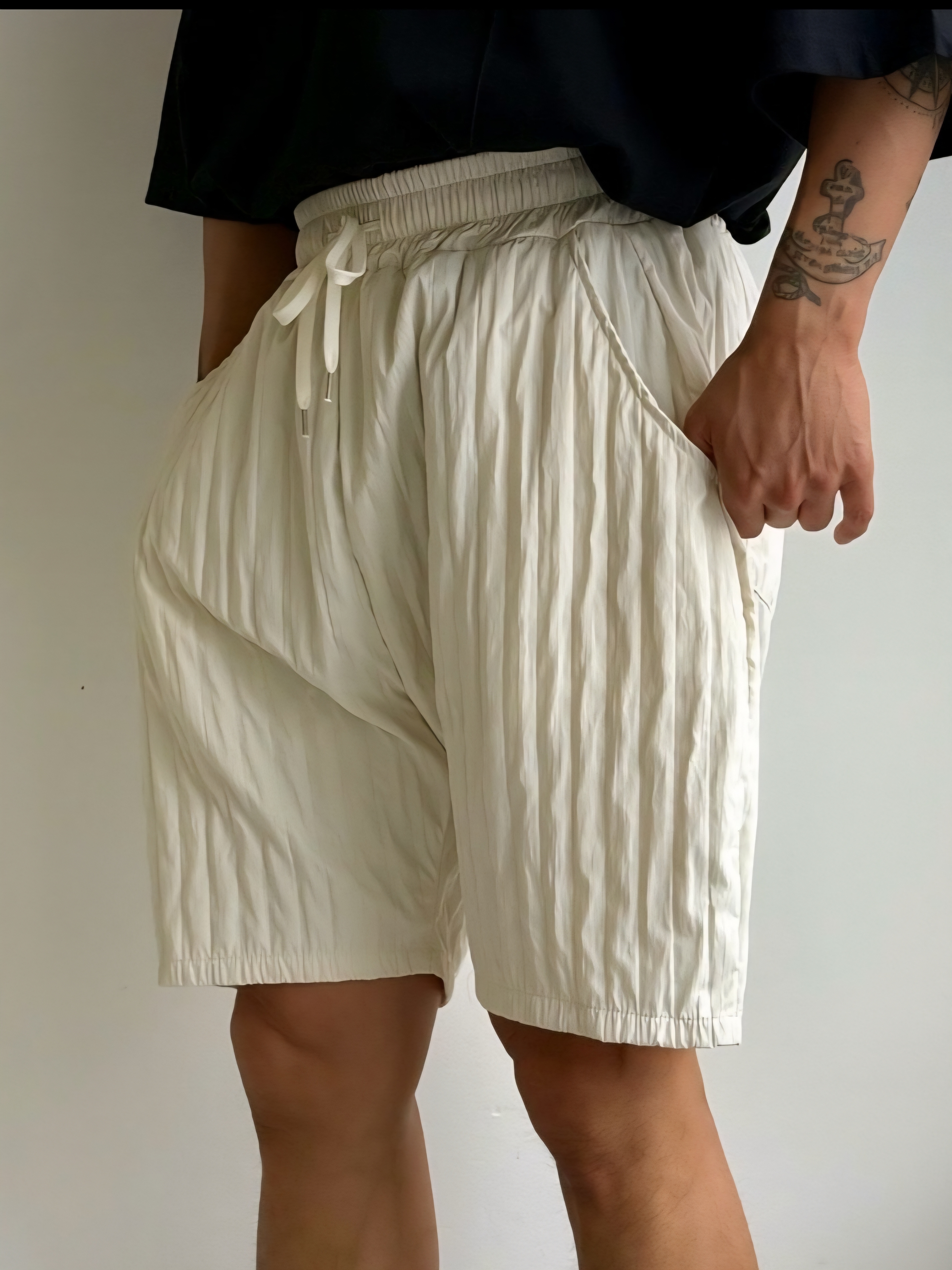 褶皺氣球休閒燈籠短褲