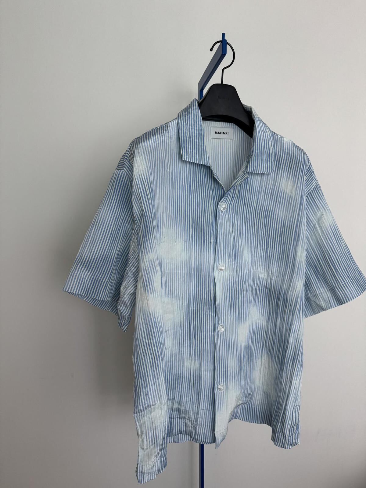 紮染暗直紋短袖恤衫 MALENKII-159S