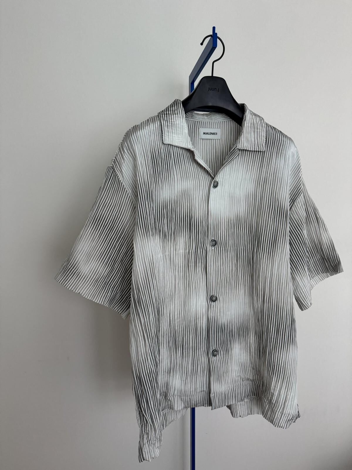 紮染暗直紋短袖恤衫 MALENKII-159S