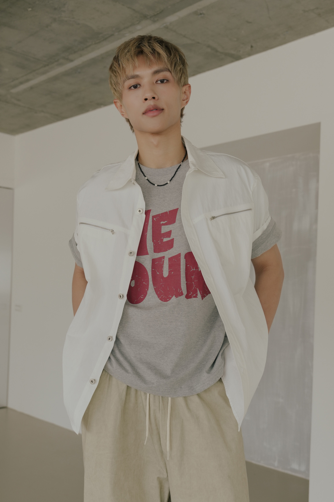 Arc Nylon Zip-Up Short Sleeve Shirt #襯衫