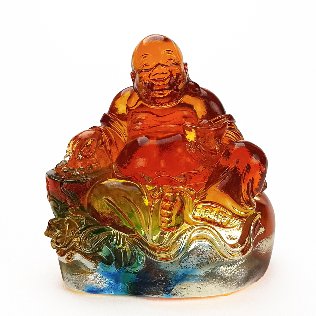 居家開運琉璃擺飾｜彌勒佛笑迎吉祥 福氣安康招財納福